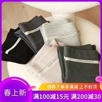 Japan Beats Bottom Pants Woman Autumn Winter New Grey High Waist Elastic Tight Body Slim Fit Pants Pure Cotton Thickened Small Leggings Pants