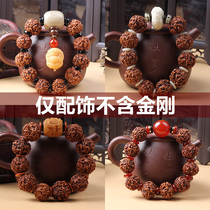 Donkey Kong Bodhi accessories agarwood Cliffe Phoenix-eyed red sandalwood hand-held Buddha beads hand string bead Buddha head tee set