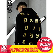 MuscleDog Muscle dog sports sweater mens fashion brand letter printing loose sports fitness training pullover