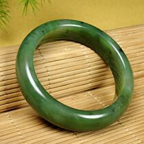 Xinjiang and Tian Yuhand bracelet womens spinach green jade bracelet pure natural bejade bracelet with certificate gift box