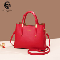 Old Head Red Bride Bag 2021 New Tide Fashion Leather Shoulder shoulder bag Joker Leisure Hand bag