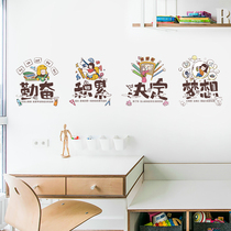 Junior High School inspirational wall stickers classroom class culture wall construction decorations creative slogan poster incentive stickers