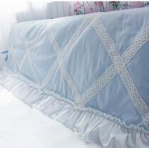 Pure cotton belt with cotton Mediterranean cute lace bedside cover headgear soft bag bedside cover Pink Blue