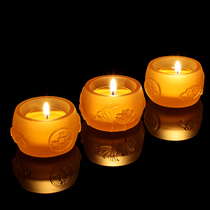  Buddhist Supplies Glass Lotus lamp for Buddha Ghee Lamp Candlestick Lamp holder Household Lucky Lamp Candle Holder Buddha table Ornaments