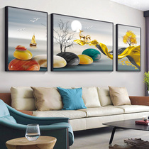 Stone Lai running living room decorative painting abstract pattern aluminum alloy sofa background wall hanging painting modern canvas mural