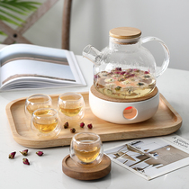ins high boron heat-resistant teapot glass bubble tea teapot boiled fruit teapot tea set afternoon tea set candle home
