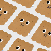 Korean earpearp cute biscuit mouse pad creative computer mouse pad small bear PVC cup cushion mat