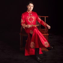 Xiuhe clothing men 2021 New Chinese groom clothing wedding dress Mens Dragon and Phoenix coat wedding clothing mens show kimono