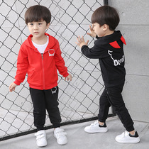 Balabala boys spring and autumn clothes 2021 New Style 0 baby 1 children 2 Korean version 3 sets 4 baby childrens clothing 5