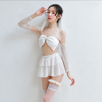 Sex wedding dress sexy underwear bride suit perspective passion temptation Teasing tease insert jk uniform