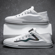 Tide Cards New Sails Shoes Mens Summer Little White Shoes Breathable a Foot Pedal Sloth Board Shoes Half Tug Shoes Men Cloth Shoes