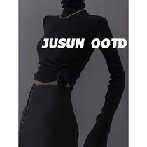 ACUP simple style slim Joker base shirt female 2021 Autumn Winter new long sleeve turtleneck sweater pullover sweater