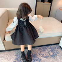 Girls Spring and Autumn long sleeve dress 2021 New style small fragrance baby princess skirt children Korean version