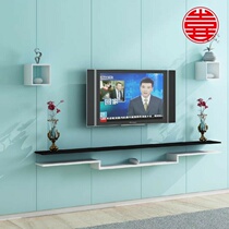 Modern minimalist TV cabinet combination wall cabinet background wall hanging hanging TV cabinet shelf small apartment
