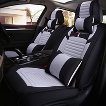 European-style car silk fabric car seat cushion cotton plush womens seat cover four seasons universal seat cover full enclosure seat cushion