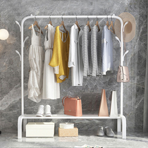 Hanger household floor bedroom double pole storage and finishing balcony simple indoor small drying clothes shelf