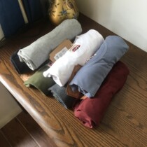  2021 spring and autumn new bottoming simple American cotton washed and brushed mens basic wild long-sleeved T-shirt tide