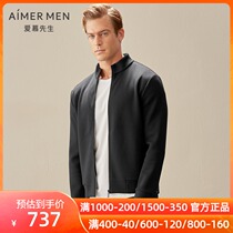 aimer men Aimu casual wear stand collar zipper long sleeve NS81E042