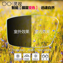 Aspherical membrane change color myopia lens flat light glasses thin gray radiation protection glasses 1 pair price