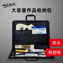 Montmart painting bag painting bag art student bag trend art test backpack A2 picture paper bag A3 sketch bag briefcase work 8K storage bag student childrens painting multi-function