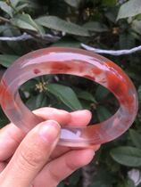 Sichuan Liangshan South Red Manau Ice Floating Bracelet Ring Necklace Bracelet Hand Chain Bracelet Pendant Yunnan Baoshan South Red Circle Bracelet