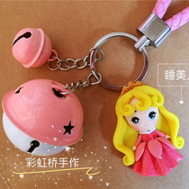 Soft pottery anime doll custom-made Princess Aisha white snow hot-selling mermaid Bell keychain ornaments handmade gifts