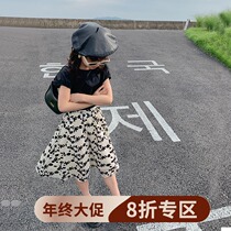 (year-end clear cabin not to be changed) girl full cotton one-piece dress suit summer dress 2021 vest princess dress