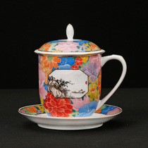Hand-painted Hunan Province arts and crafts master Yang Jun works boat Pan Bibo Teacup tea set Tea set