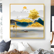 Foru Gold Mountain Cross embroidered 2022 new line embroidered living room small piece of elk minimalist modern handmade herself embroidered 2020