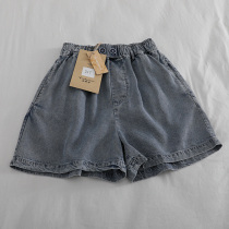 Smooth and drooping ~ factory womens clothing~ thin wear sweet shorts in summer wear broad leg hot pants