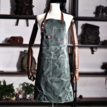Bar bartender catering barista florist milk tea shop restaurant hairdresser hair stylist anti-fouling canvas apron