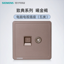 Siemens Classic TV Plus Computer Panel Network Cable Class 6 Network Outlet Socket Wired Network 2-in-1 Tv