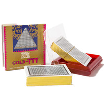 Manufacturer Thai bronzed gold side black plastic playing cards waterproof frosted wide version PVC chess board Plastics cards