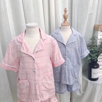 mipink childrens home clothing set summer short sleeve shorts cotton thin soft soft boy and girl pajamas Korean version