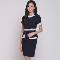 Korean SPA beautician work clothes skin manager nail art embroidery designer dress front desk shop manager clothing