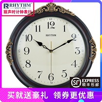 Lisheng living room bedroom European retro creative pastoral mute household electronic quartz clock decorative wall clock CMG433
