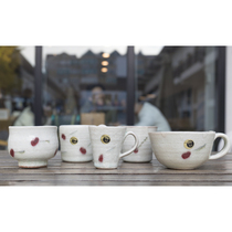 Small Aoigawa Machiya Japan imported Shigaraku cherry ceramic espresso mug breakfast soup cup