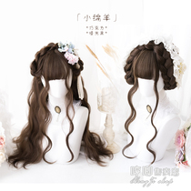 Humming Lolita Harajuku soft girl Little Sheep 58cm egg roll double ponytail curly hair female Lolita wig