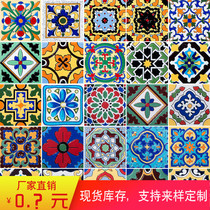 Small tiles Floor Tiles Antique Bricks Kitchen Toilet Waist Wash Walls Retro 100x100 Flower Tile