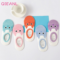 Candy color socks womens summer socks thin boat socks Womens low-top Japanese cotton womens socks Short tube cotton socks shallow mouth