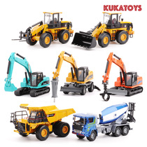  Alloy engineering car set car model cement car soil pulling car Excavator forklift Forklift childrens toy boy