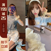 Sydney life gentle cream color knock Tender Tender Korean seersucker Hairband multicolor