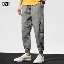 Casual pants mens trousers loose autumn new mens pants ankle-length pants Harlem pants mens overalls mens overalls Tide brand