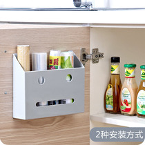 Yaoshi non-perforated wall-mounted shelf sundries storage artifact kitchen cling film finishing storage rack