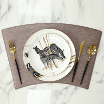 Dream Romance people table mat waterproof anti-oil Nordic style leather thermal insulation mat Western dining mat hotel upscale luxury custom-made