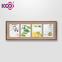KS cross stitch specializes in new large printed series Living room Scenic Four Painted Seasons