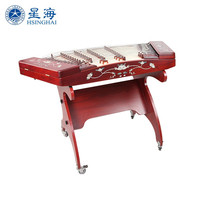 Xinghai Yangqin National Musical Instrument 402 Yangqin 8622L African Red Sandalwood Shell Carving - Lotus Pond Moonlight