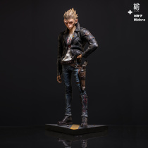 The last man | Liu Dongzi Big Gun locomotive monkey black leather White T-shirt PVC hand