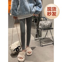XUELI Sydney womens velvet thickened high waist thin elastic leggings womens autumn and winter small warm pants