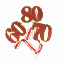 Cake decoration old man birthday card 60 years old 70 years old 80 years old plug-in birthday star male plug-in baking birthday decoration plug-in